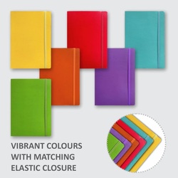 Anupam HUE A5 Notebook - PVC Cover - Elastic Closure - 192pgs